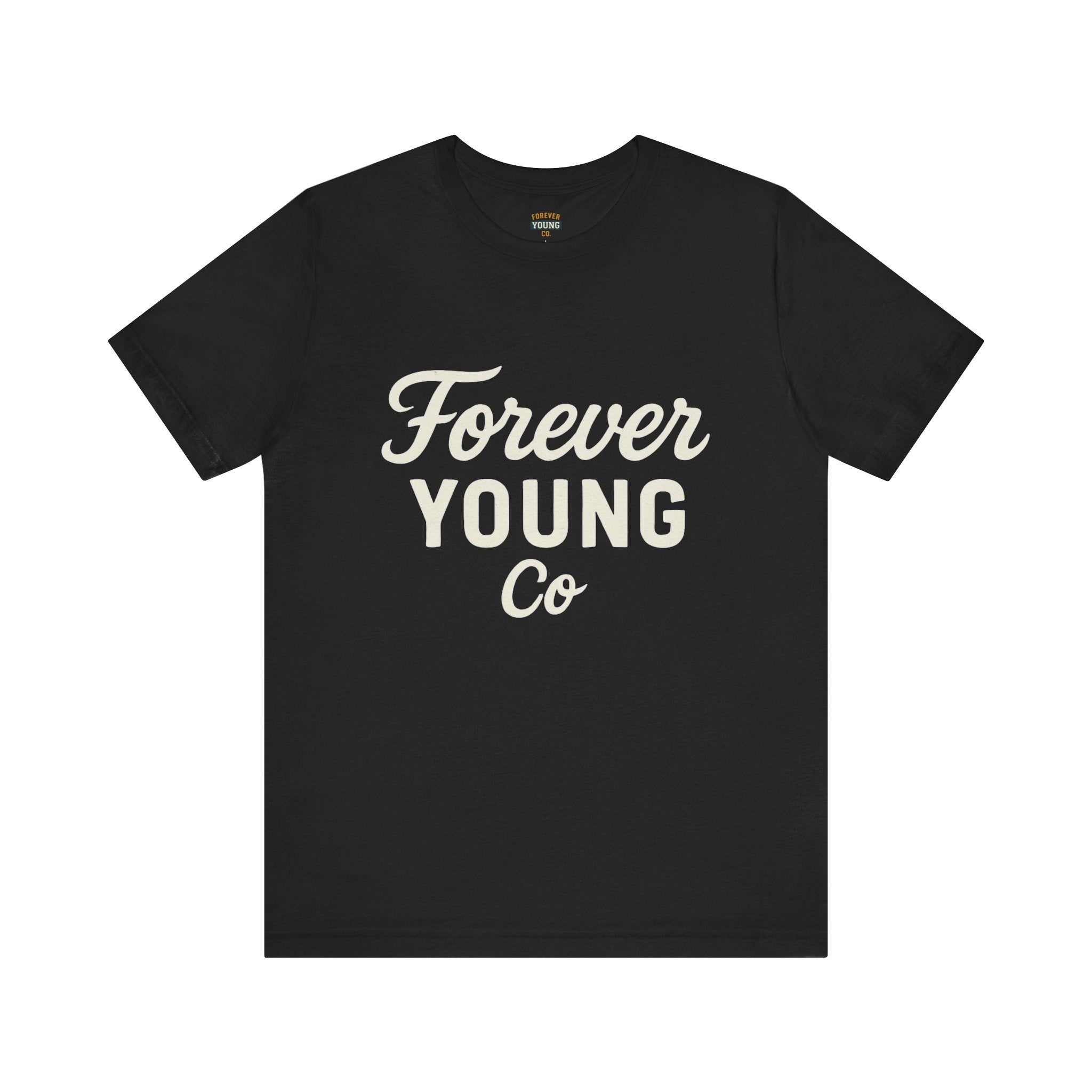 Forever Young Co. Unisex Tee | Bold Retro Style | Summer-Ready Statement | Everyday Wear | Great for Gifting