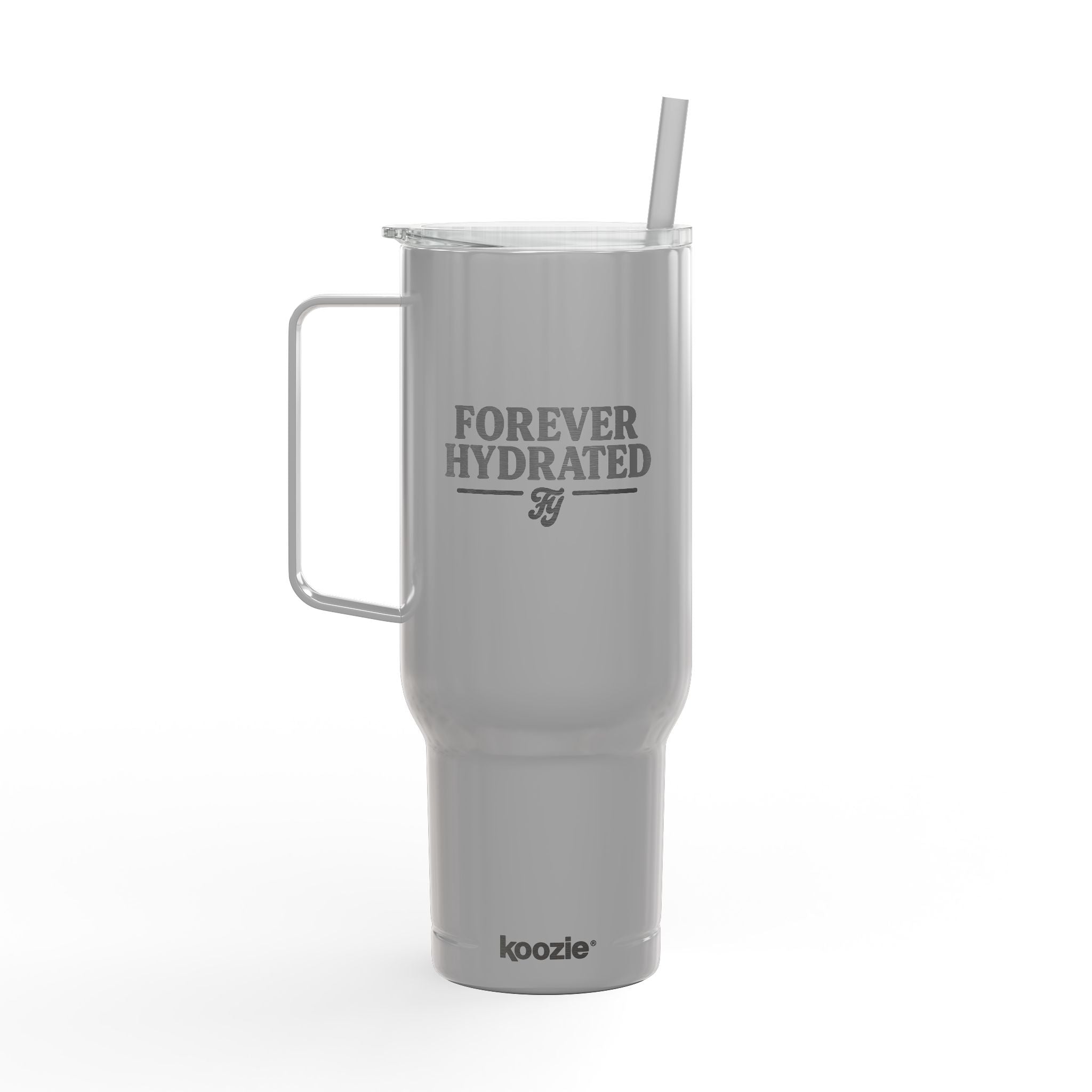 Insulated Engraved Tumbler - Forever Hydrate- Because hydration is a lifestyle. This 40 oz Forever Young tumbler keeps your drink cold and your vibe bold from sunrise to after-hours.