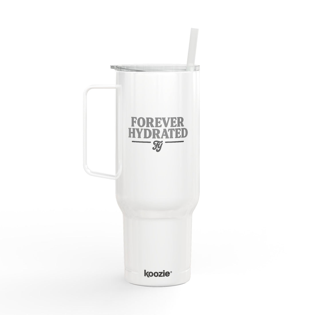 Insulated Engraved Tumbler - Forever Hydrate- Because hydration is a lifestyle. This 40 oz Forever Young tumbler keeps your drink cold and your vibe bold from sunrise to after-hours.