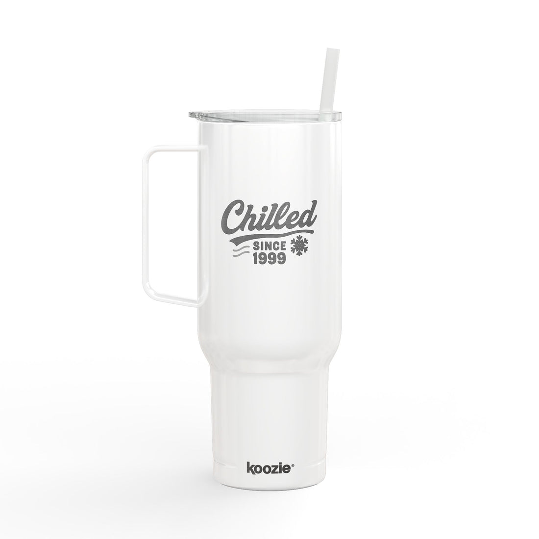 Engraved-Chilled Since 1999 – Frost Edition Tumbler (40oz)- Built to chill. This frosty edition tumbler blends crisp style with all-day cold power — because cool never goes out of style.