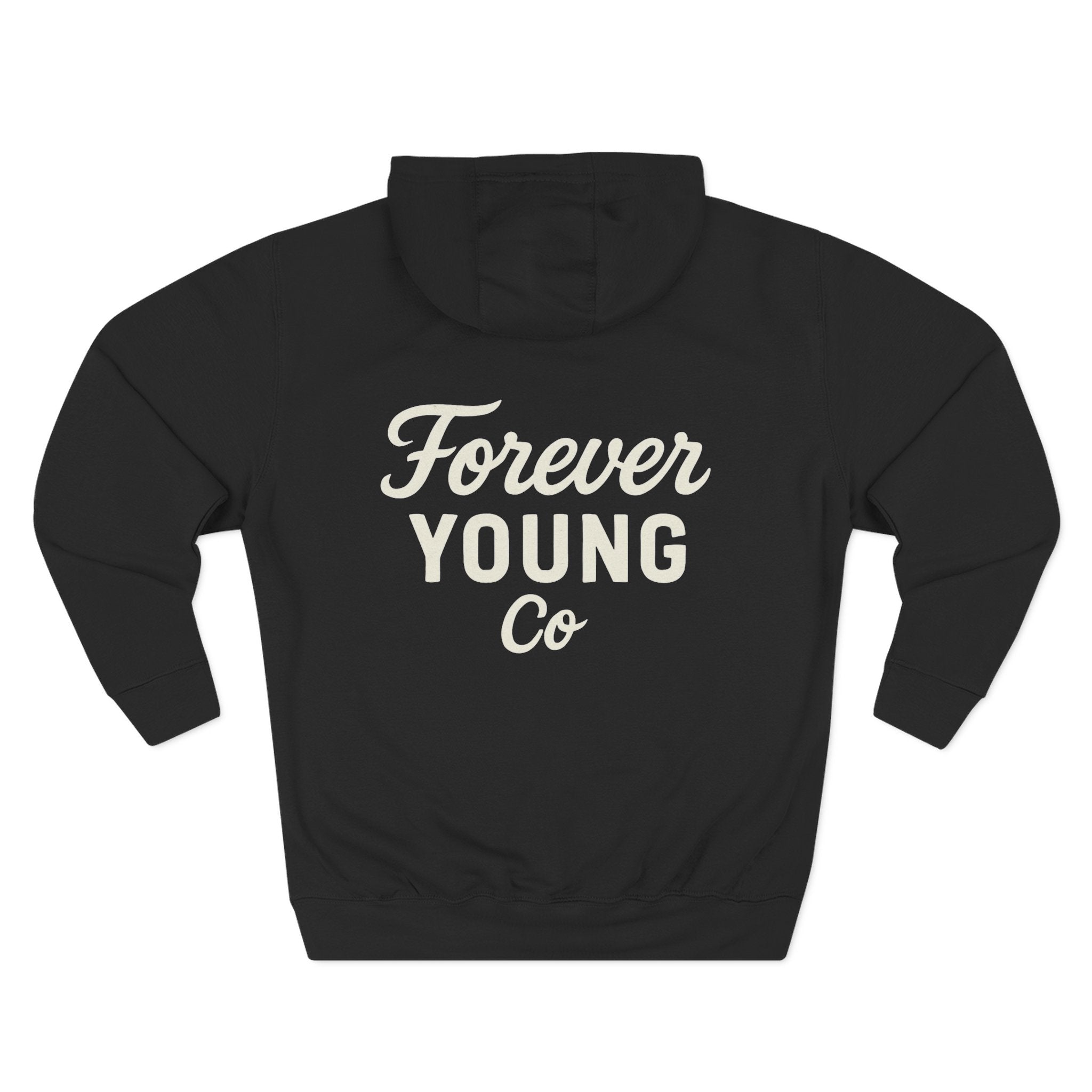 Forever Young Co. Unisex fleece Hoodie |Bold Comfort | Cozy Fit for Fall, Chilly Nights, Everyday Vibes