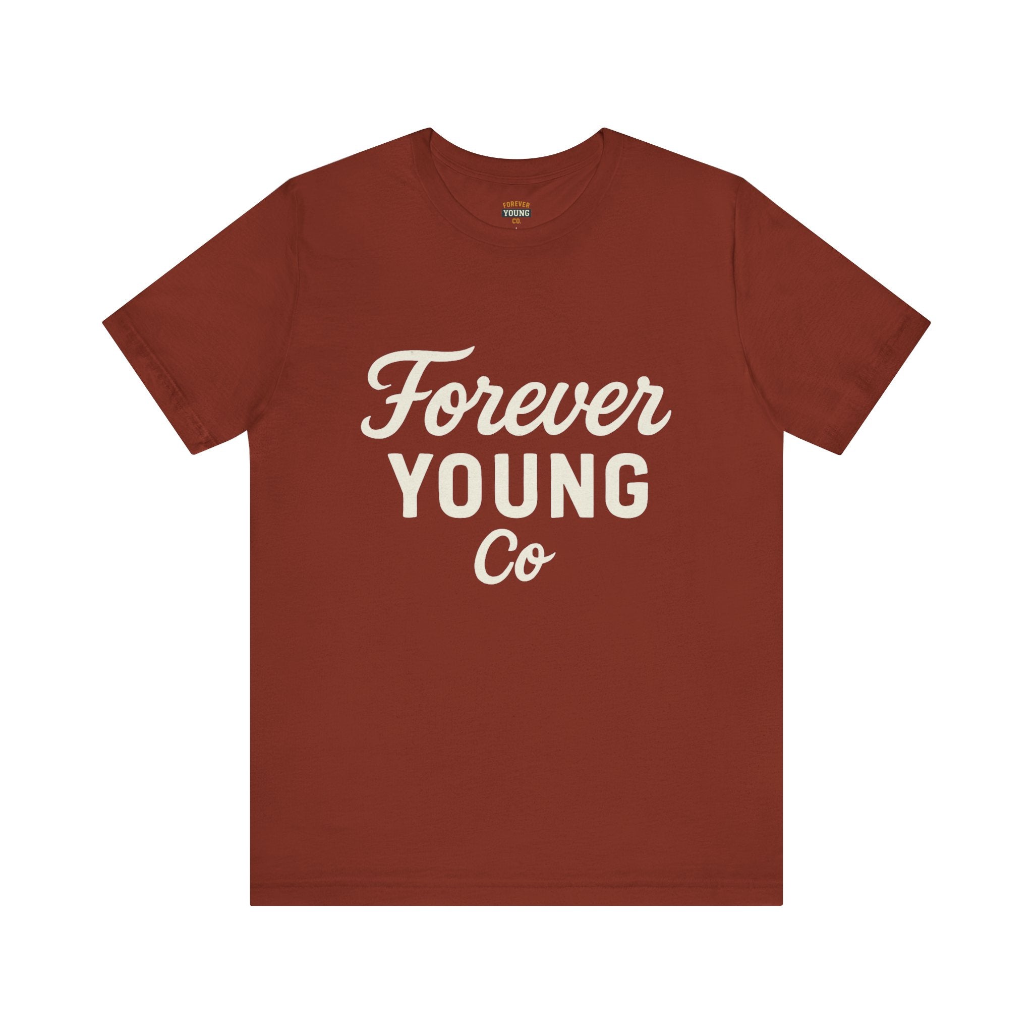 Forever Young Co. Unisex Tee | Bold Retro Style | Summer-Ready Statement | Everyday Wear | Great for Gifting