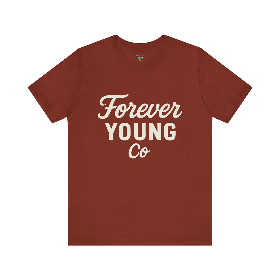 Forever Young Co. Unisex Tee | Bold Retro Style | Summer-Ready Statement | Everyday Wear | Great for Gifting