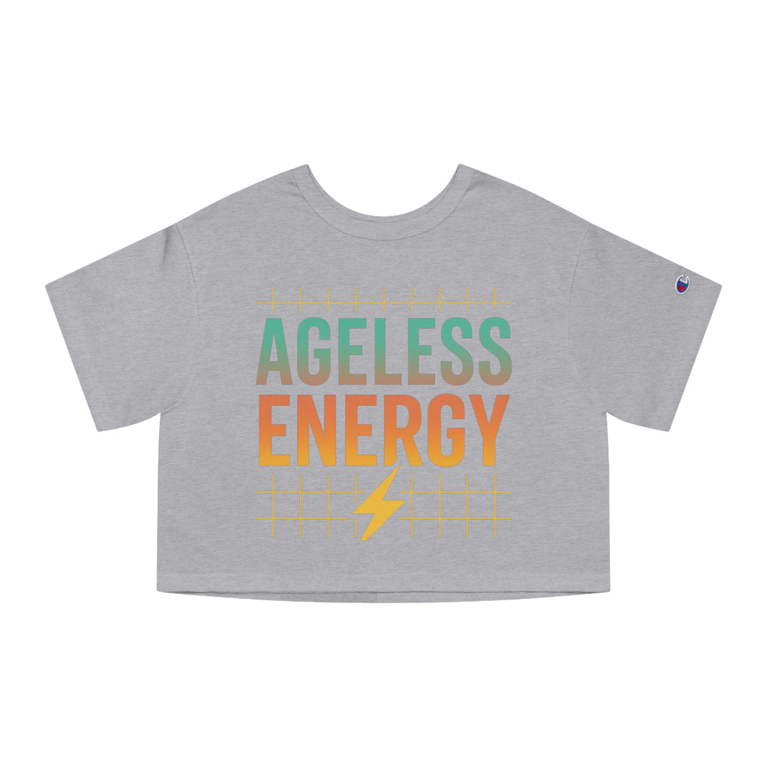 Ageless Energy – Champion® Heritage Cropped Tee (Women’s)-Bold. Boxy. Timeless. This cropped tee delivers "Ageless Energy" with retro flair, soft cotton comfort, and Champion® quality you can feel.