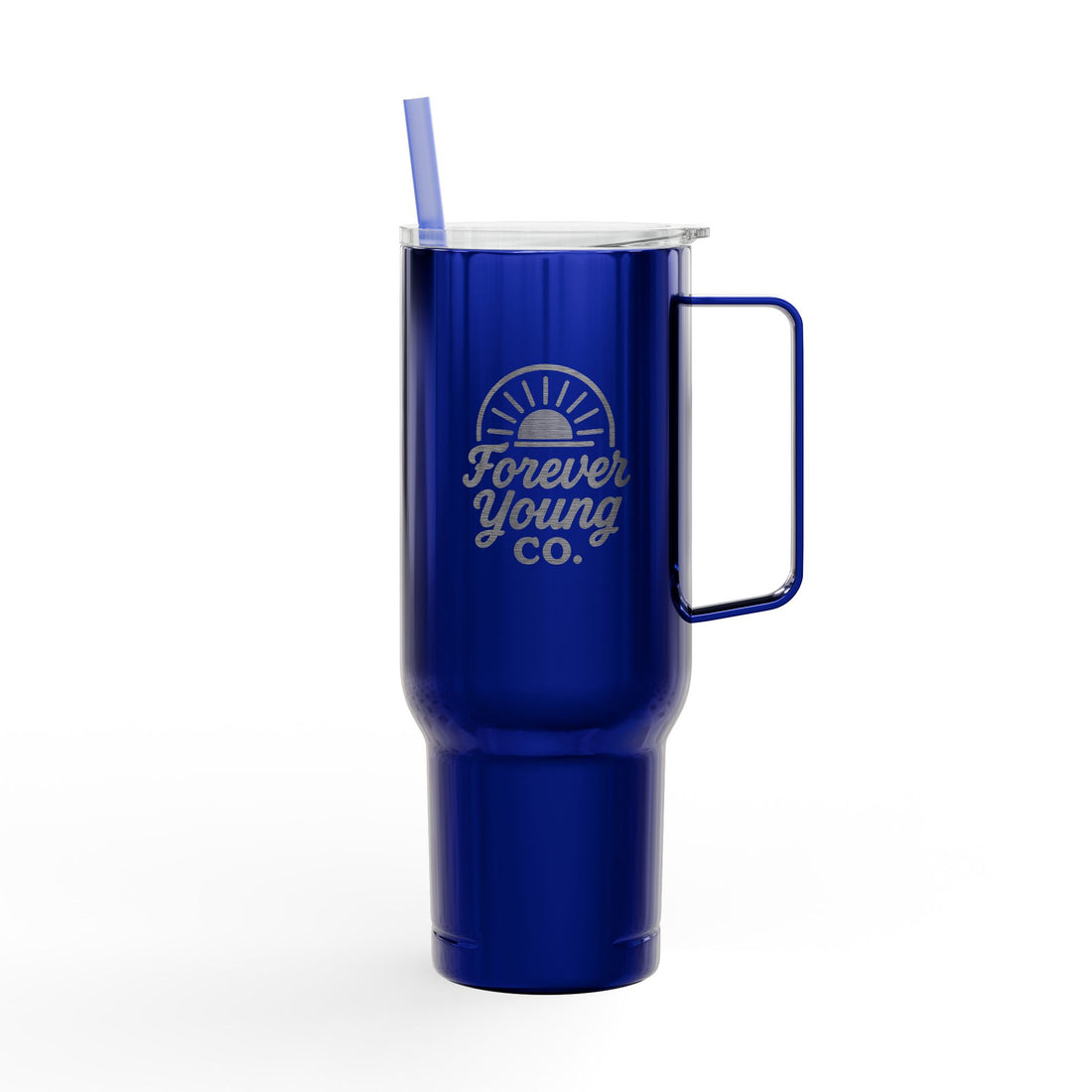 Insulated Engraved Tumbler - Forever Hydrate- Because hydration is a lifestyle. This 40 oz Forever Young tumbler keeps your drink cold and your vibe bold from sunrise to after-hours.