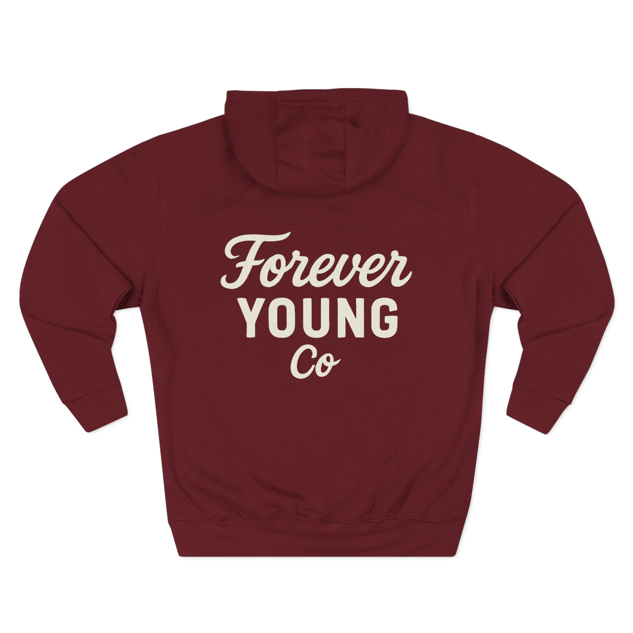 Forever Young Co. Unisex fleece Hoodie |Bold Comfort | Cozy Fit for Fall, Chilly Nights, Everyday Vibes