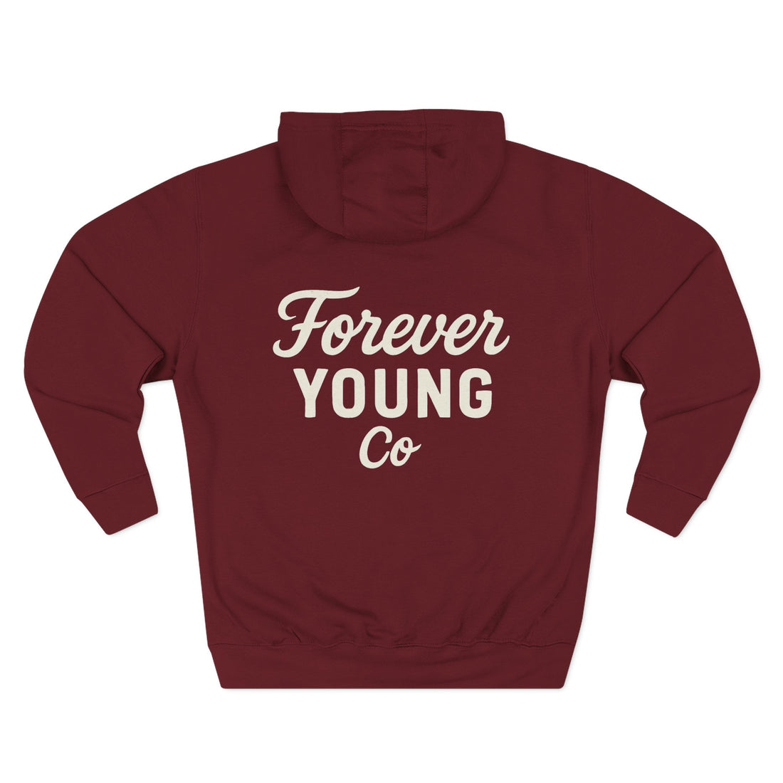 Forever Young Co. Unisex fleece Hoodie |Bold Comfort | Cozy Fit for Fall, Chilly Nights, Everyday Vibes