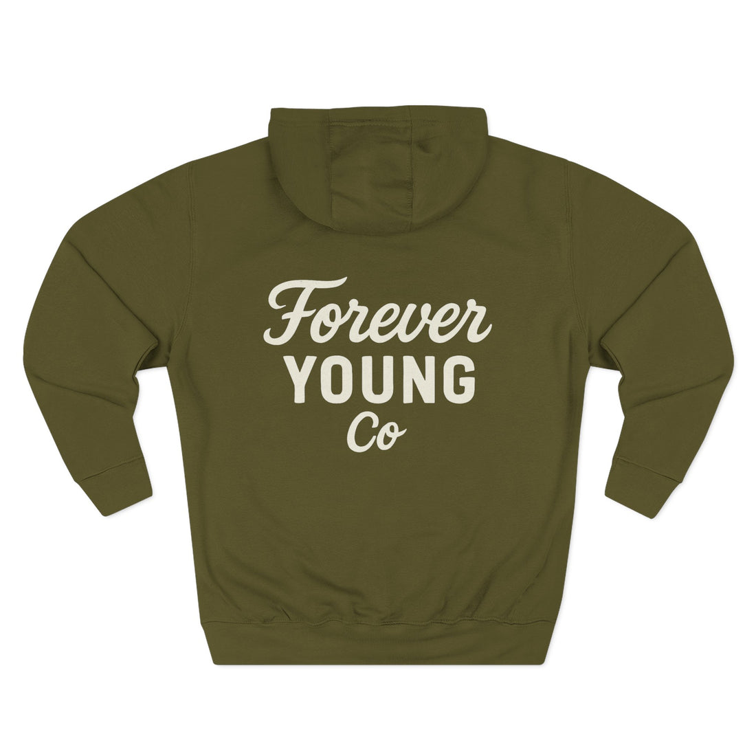 Forever Young Co. Unisex fleece Hoodie |Bold Comfort | Cozy Fit for Fall, Chilly Nights, Everyday Vibes