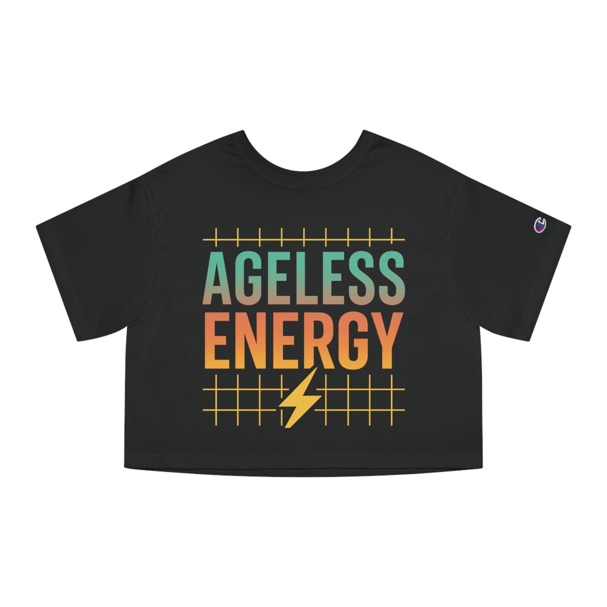 Ageless Energy – Champion® Heritage Cropped Tee (Women’s)-Bold. Boxy. Timeless. This cropped tee delivers "Ageless Energy" with retro flair, soft cotton comfort, and Champion® quality you can feel.