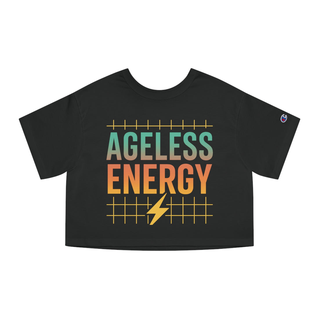Ageless Energy – Champion® Heritage Cropped Tee (Women’s)-Bold. Boxy. Timeless. This cropped tee delivers "Ageless Energy" with retro flair, soft cotton comfort, and Champion® quality you can feel.