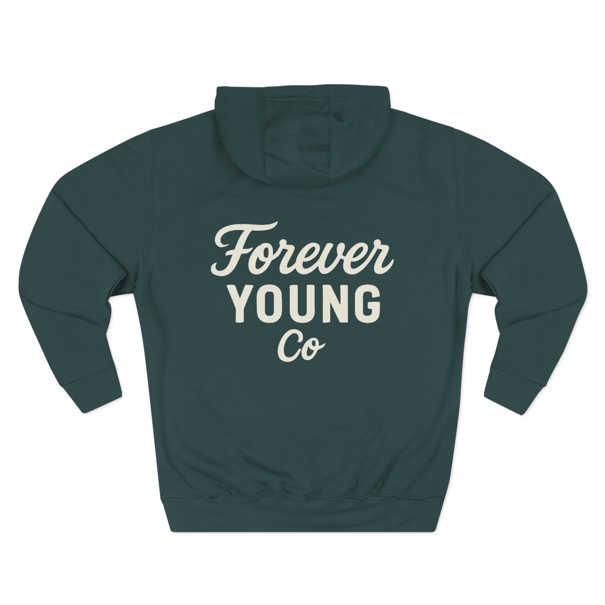 Forever Young Co. Unisex fleece Hoodie |Bold Comfort | Cozy Fit for Fall, Chilly Nights, Everyday Vibes