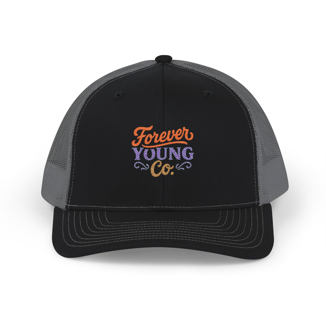 Forever Young Co. – Trucker Snapback Cap-This retro-cool snapback keeps you chill and stylish all day — mesh-back design meets Forever Young Co. attitude for your everyday fits.